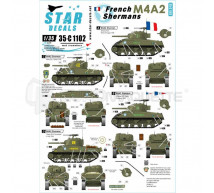 Star decals - French M4A2 Shermans