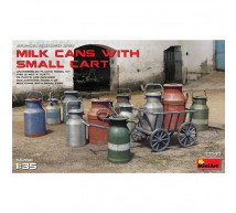 Miniart - Milk cans & small cat