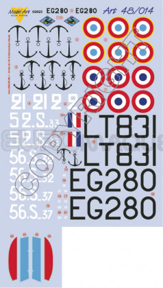 Model art decals - Avro Anson Francais