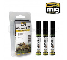 Mig products - Oilbrusher green set