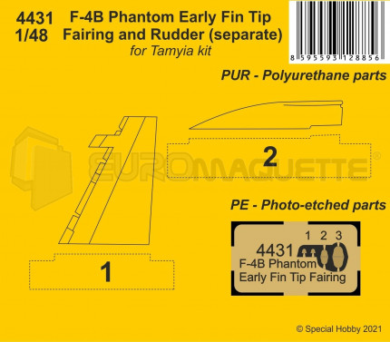 Cmk - F-4B early separate fin tip (Tamiya)