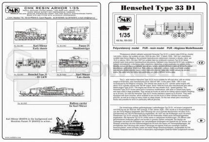 Cmk - Henschel Type 33 D1 truck (Kit Resine)