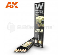 Ak interactive - Set weathering pencils dirt & marks (x5)