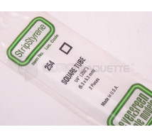 Evergreen - Tube Carré 6,3x6,3mm
