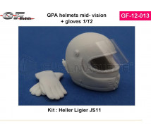Gf models - Casque GPA MV & gants debut 80 1/12