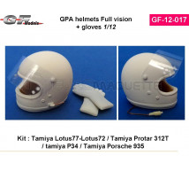 Gf models - Casque & gants 1/12 70/80 1/12
