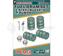 Hero hobby - WWII German fuel drum set & pumps