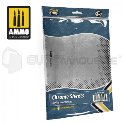 Mig products - Adhesive Chrome sheets (x5)
