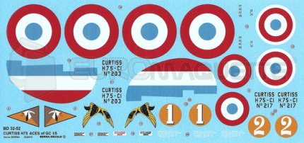 Berna decals - Curtiss H-75 GC 1/5