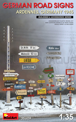 Miniart - German road signs Ardennes