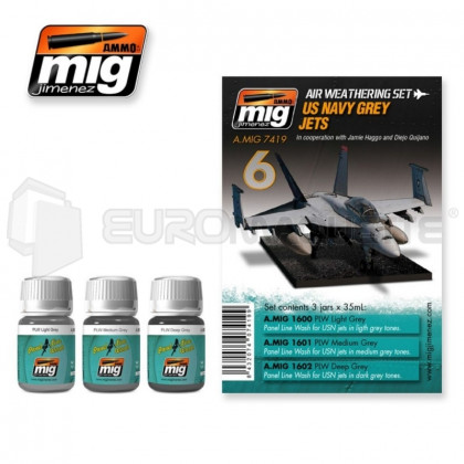 Mig products - Coffret weathering US Navy grey jets