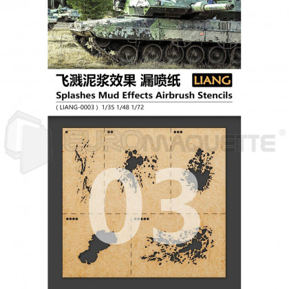Liang model - Splashes mud effects airbruch stencils