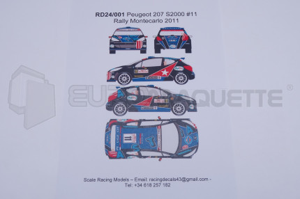 Racing decals 43 - Peugeot 207 S2000 M-C 2011