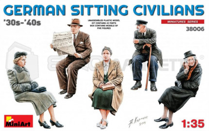 Miniart - Civils assis 1940