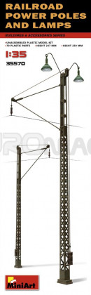 Miniart - Railroad power poles & Lamps